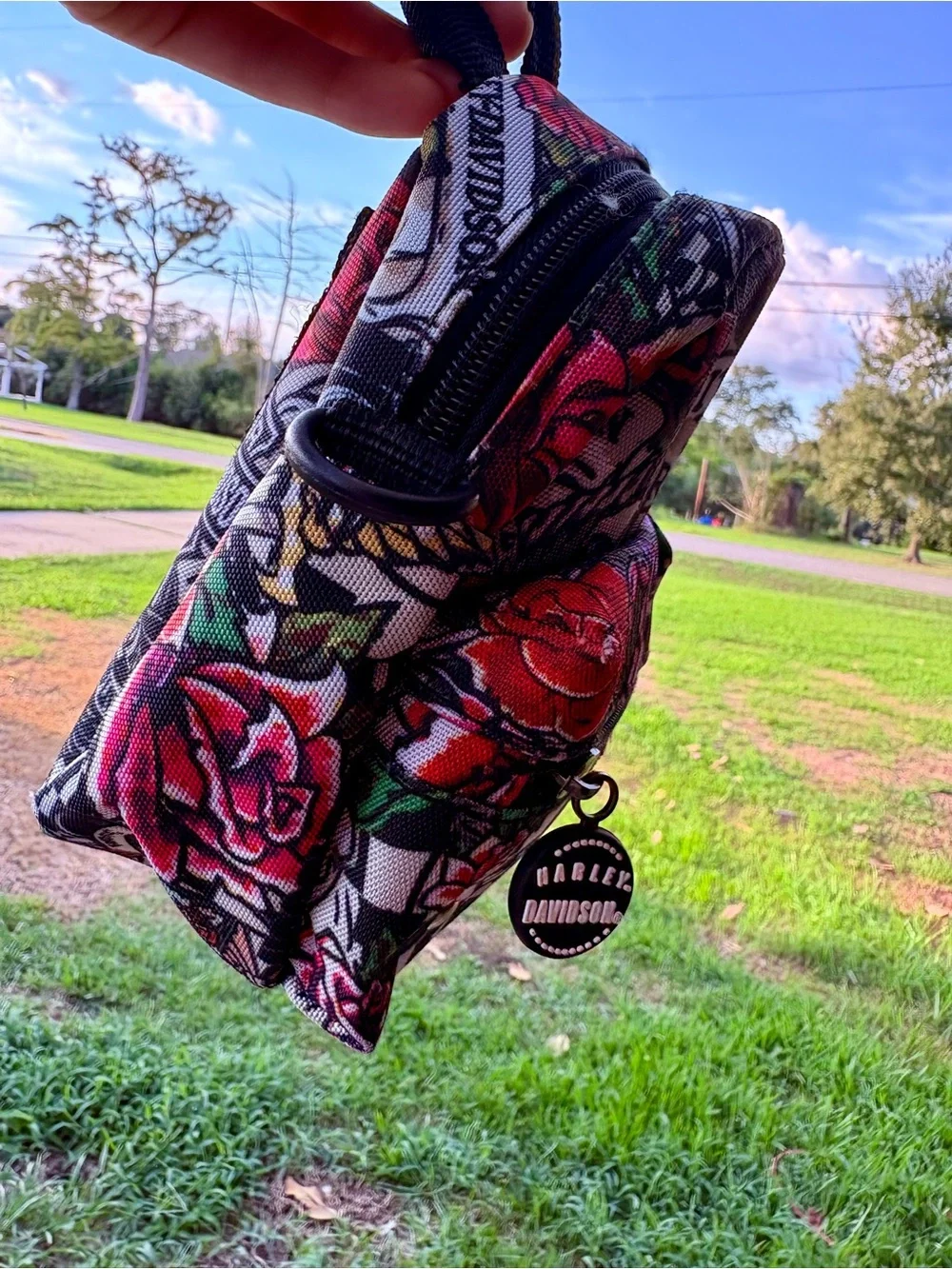 Harley-Davidson Black and Red Graphic Mini Backpack